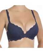 Reggiseno push-up in cotone Ella nero al quarzo duro