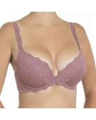 Reggiseno push-up a conchiglia rigida Ella flamant in cotone