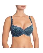 Reggiseno push-up Viktoria con ferretto in topazio blu