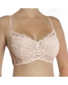 Reggiseno Ella in cotone con ferretto e coppe distanziali color peonia argentata