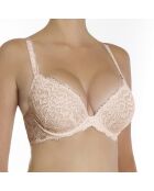 Reggiseno push-up in cotone Ella con guscio rigido color peonia argentata