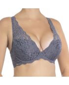 Reggiseno imbottito con ferretto Cotton Ella cendre viola