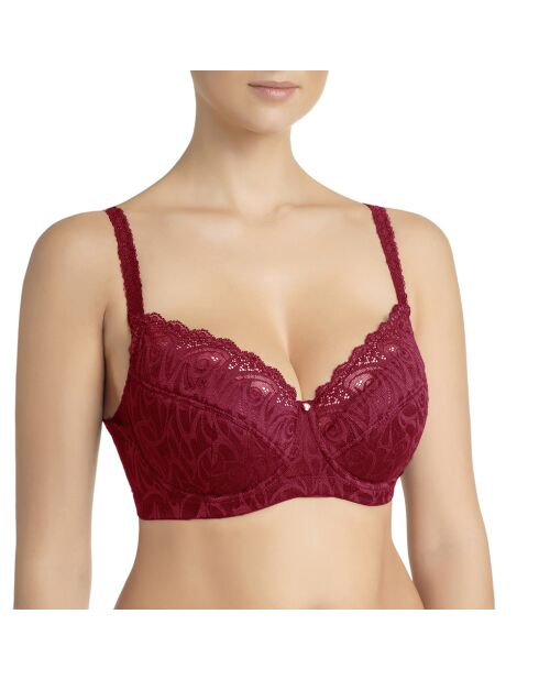 Reggiseno con ferretto semiimbottito rosso Mary-Anna rumba