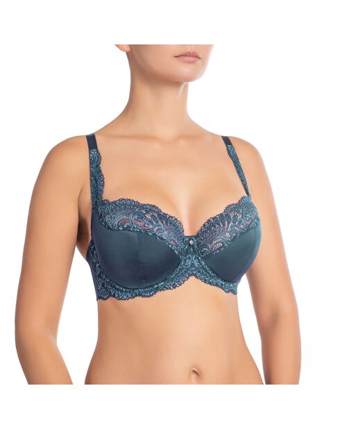 Reggiseno semiimbottito con ferretto in topazio blu Viktoria