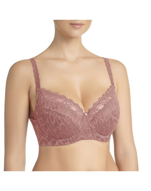 Reggiseno semiimbottito con ferretto Mary-Anna rosa caffè