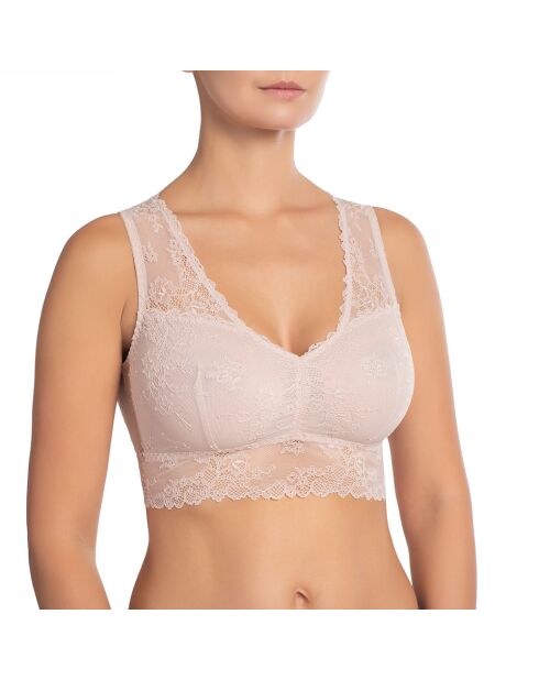 Reggiseno push-up Valens a forma di peonia argentata senza ferretto