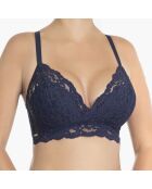Reggiseno senza ferretto in quarzo nero in cotone Ella