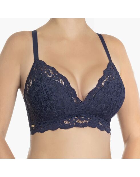 Reggiseno senza ferretto in quarzo nero in cotone Ella