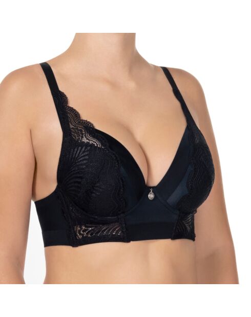 Reggiseno push-up Matilda in tessuto rigido nero