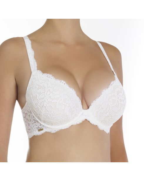Reggiseno push-up in cotone Ella hard shell avorio