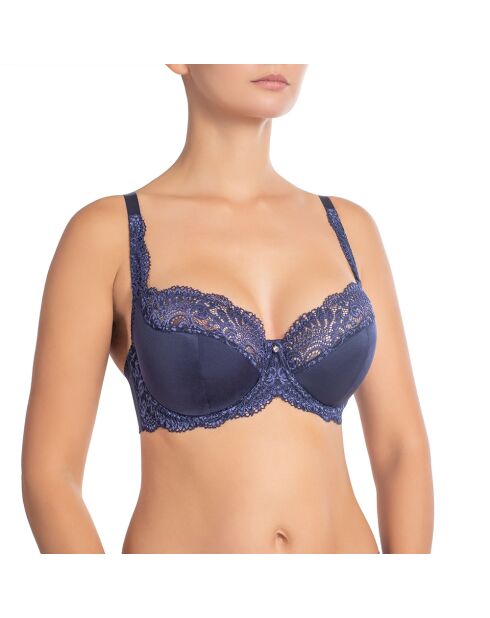 Reggiseno semiguscio con ferretto blu marino Viktoria