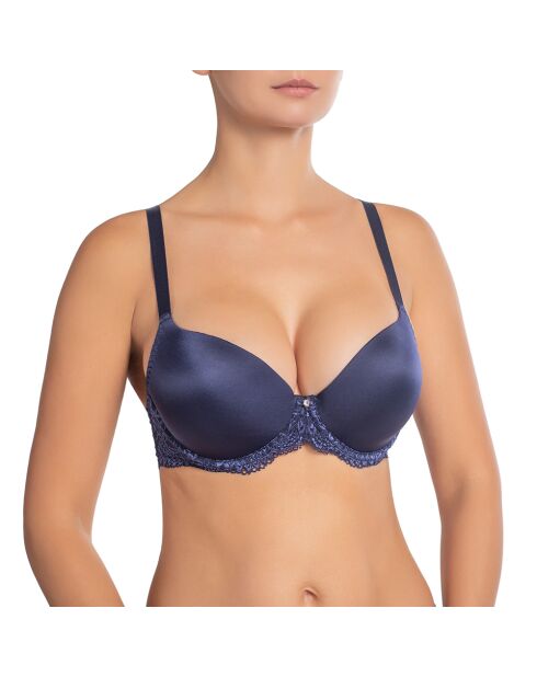 Reggiseno push-up Viktoria blu scuro con ferretto in gel modellato
