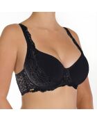 Reggiseno con ferretto nero al quarzo in cotone Ella e coppe distanziatrici