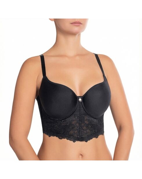 Reggiseno con ferretto in perla nera Catharina e coppe distanziatrici