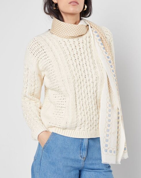 Ecrufarbener Schal von Augustin - 50x200 cm