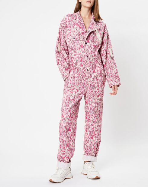 Roze jumpsuit met print van Kendra