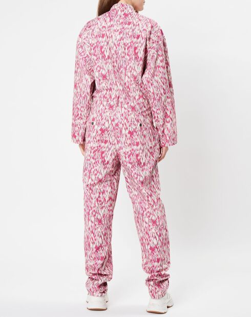 Roze jumpsuit met print van Kendra