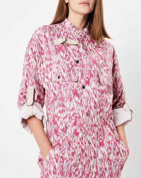 Roze jumpsuit met print van Kendra