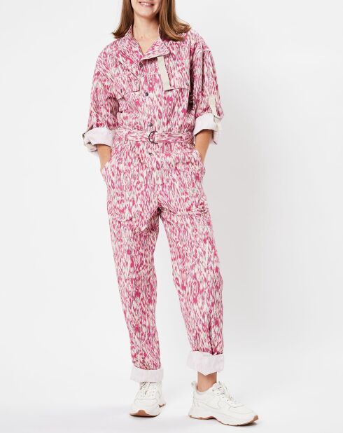 Roze jumpsuit met print van Kendra