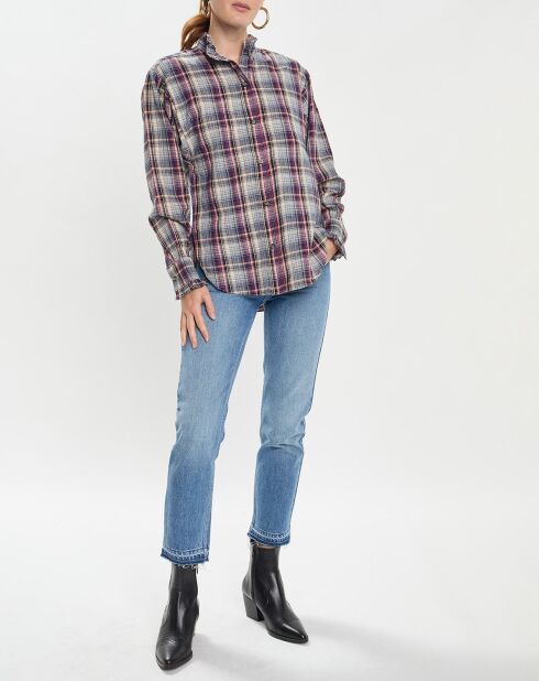 Camicia Saoli in cotone e lino multicolor
