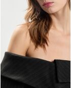 Top Off Shoulder Suit schwarz