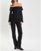 Top Off Shoulder Suit schwarz