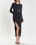 Robe Rib Patchwork noire