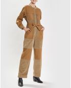 Riba Ripsto Corduroy lichtbruine jumpsuit