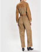Riba Ripsto Corduroy lichtbruine jumpsuit