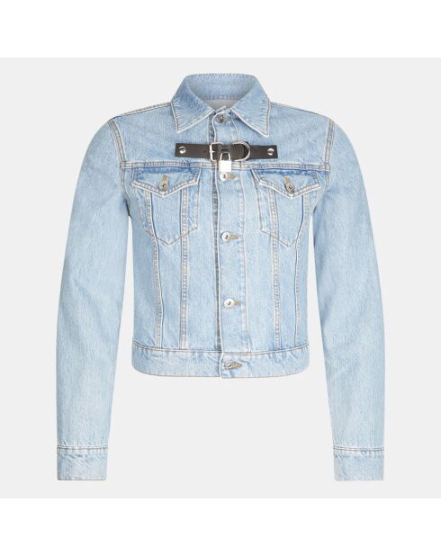 Veste en Jean Padlock Strap Trucker bleue