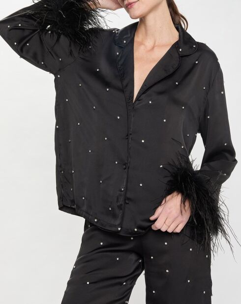 Chemise Plumes Lounge noire