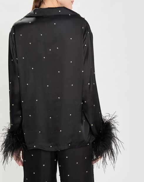 Chemise Plumes Lounge noire