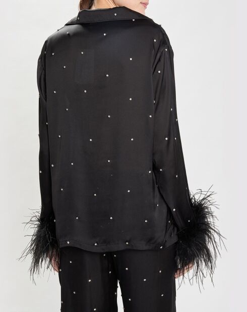 Chemise Plumes Lounge noire