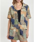 Camisa caqui Louie Patchwork Down