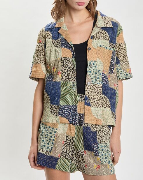 Camisa caqui Louie Patchwork Down