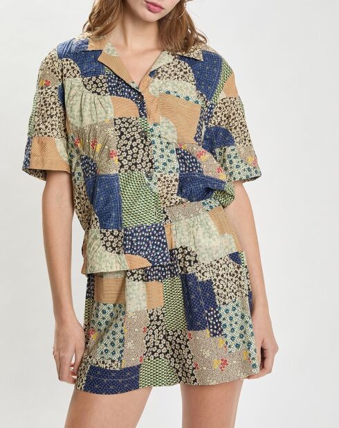 Camisa caqui Louie Patchwork Down