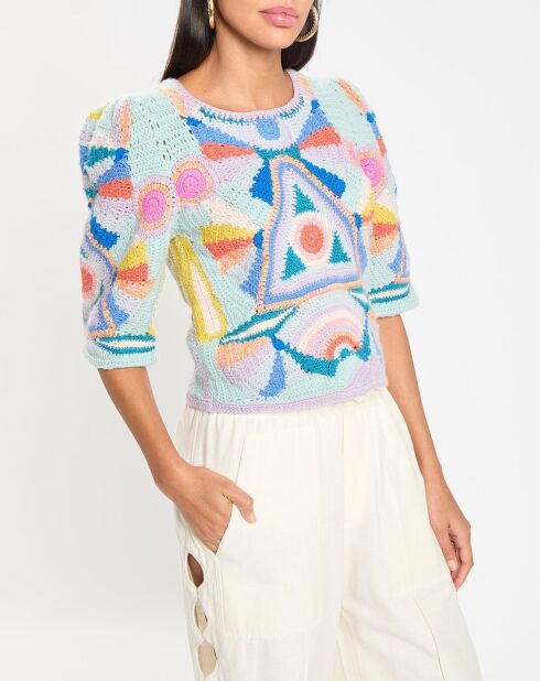 Maglione Karli multicolor all'uncinetto