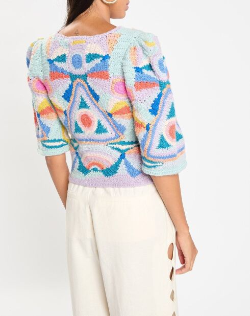 Maglione Karli multicolor all'uncinetto