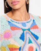 Maglione Karli multicolor all'uncinetto