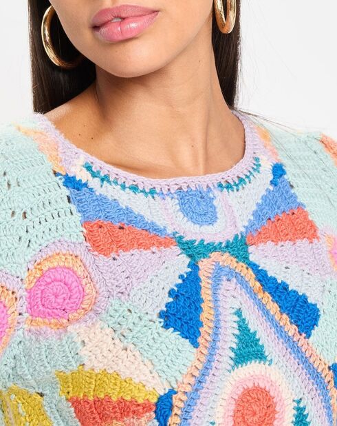 Maglione Karli multicolor all'uncinetto