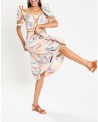 Quin patchwork veelkleurige jurk