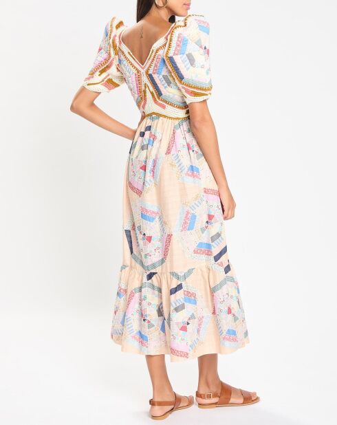 Quin patchwork veelkleurige jurk