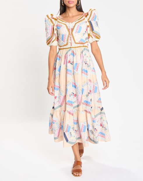 Quin patchwork veelkleurige jurk