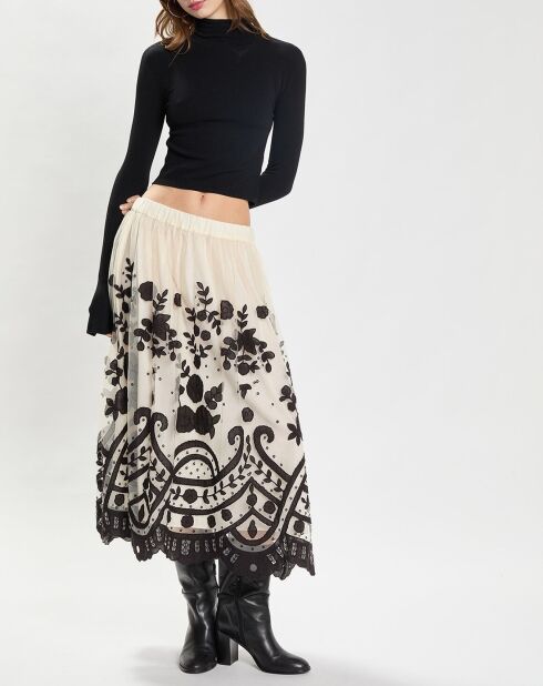 Top nero aderente in maglia