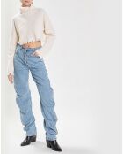 Jean Gebogene blaue Jeans