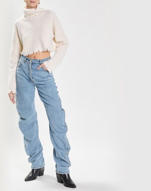 Jean Gebogene blaue Jeans