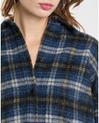 Marineblauw overhemd van flanellen wolmix