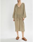 Kaki midi-jurk Osaka