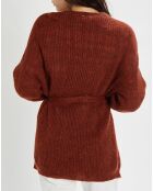 Gilet en Mohair mélangé Monica brique