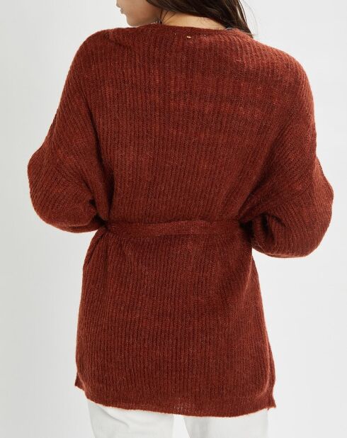 Gilet en Mohair mélangé Monica brique